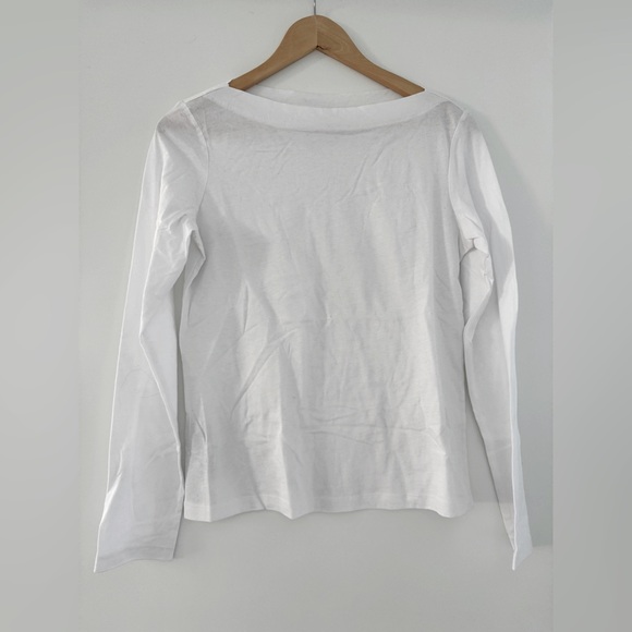 Mango white cotton boat neck t-shirt - Picture 1 of 2